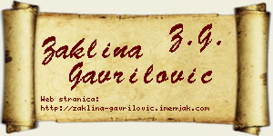 Žaklina Gavrilović vizit kartica